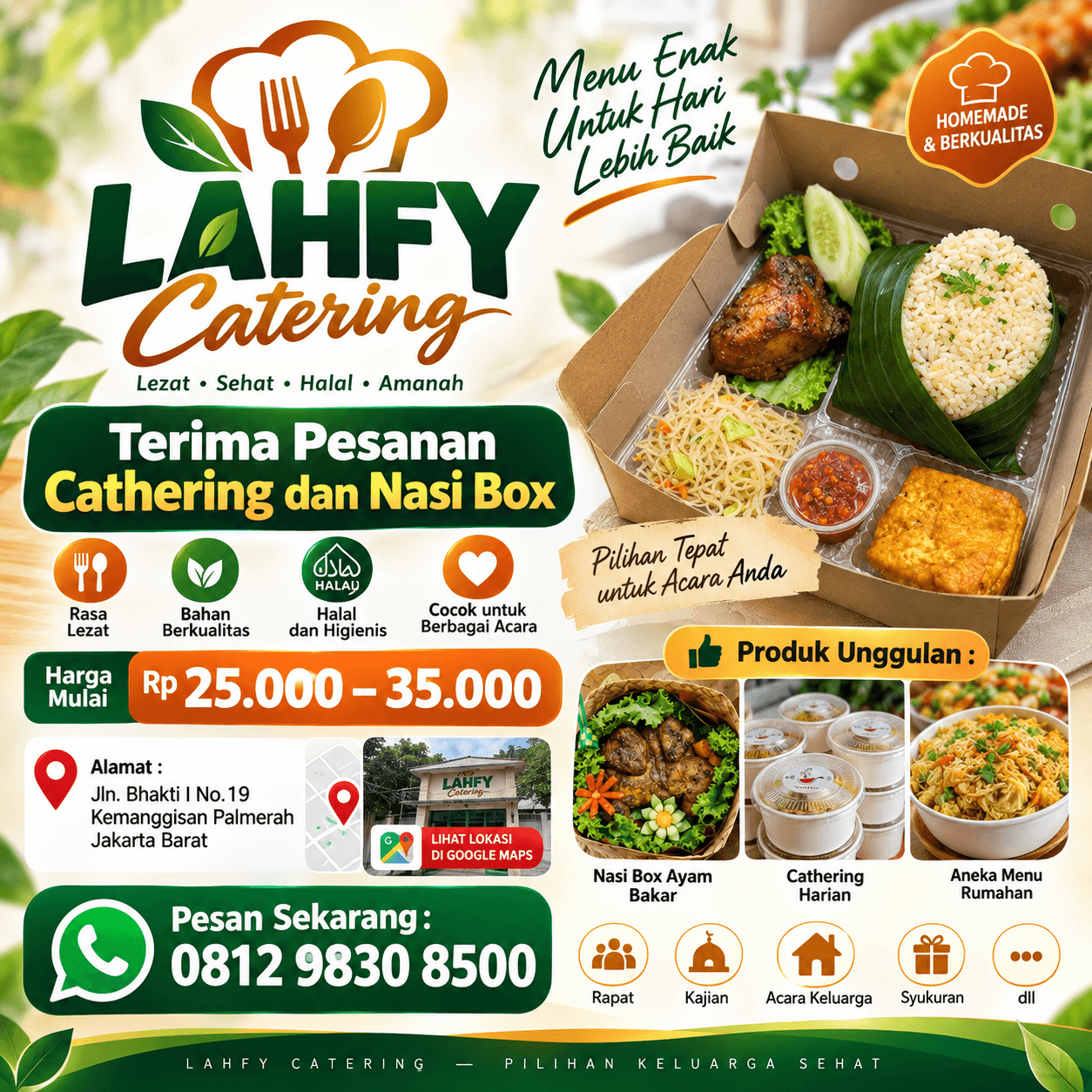 Menerima Catering dan Nasi Box Area Palmerah dan Kemanggisan